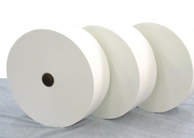 Force à haute résistance de coton de Spunlace de petit pain non-tissé naturel pur de tissu 0