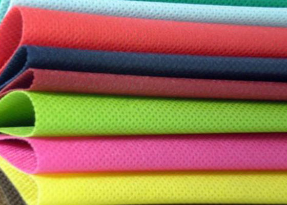 Tissu non tissé bleu blanc de polypropylène de jaune de rouge écologique