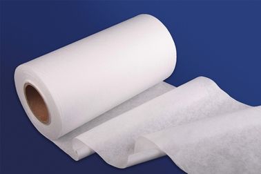 Type simple largeur médicale non tissée des Nonwovens 75-2400mm de tissu de coton de blanc