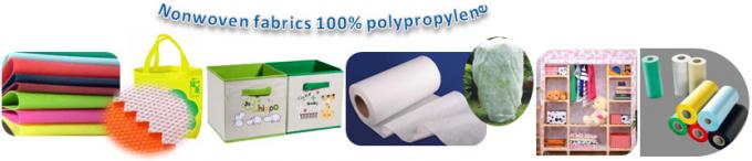 Tissu coloré de nonwoven de croix de tourner-lien de la matière première 10-320gsm