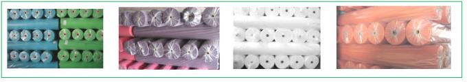 Tissu coloré de nonwoven de croix de tourner-lien de la matière première 10-320gsm